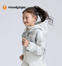 moodytiger女童棉衣輕暖拒水25年秋冬新品兒童棉服保暖連帽印花p棉運動(dòng)外套 曬單實(shí)拍圖