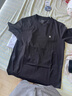 杰克·瓊斯（JACK&JONES）25年男裝T恤男夏季T恤舒適男士短袖涼感多色上衣純色水洗不易走形 本白色A06 L 180 曬單實(shí)拍圖