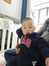 蓋璞嬰兒2025秋季新款字母logo抓絨連帽開(kāi)襠連體衣兒童裝805374 曬單實(shí)拍圖