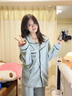 珀萊雅（Polaiya）珊瑚絨睡衣女款冬季加絨加厚保暖法蘭絨可外穿家居服套裝2025新款 K331 L -105-120（斤) 曬單實(shí)拍圖