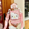 Hello Kitty凱蒂貓兒童卡通吸管杯幼兒園水杯帶大容量夏女孩庫若米tritan學(xué)生 吸管杯】720ML粉色凱蒂貓 曬單實(shí)拍圖