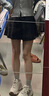 森馬（Semir）半身裙女百搭學(xué)院風(fēng)顯瘦短裙俏皮小個(gè)子秋灰色格子百褶裙時(shí)尚 灰色調00422 S 曬單實(shí)拍圖