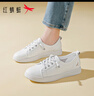 紅蜻蜓女鞋百搭簡(jiǎn)約一腳蹬女士小白鞋平底通勤板鞋女EPB35105 白/杏色38 曬單實(shí)拍圖