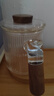 南山先生 玻璃茶杯帶蓋辦公綠茶杯茶水分離馬克杯星晴泡茶杯 星晴玻璃杯_帶過濾-(透明+胡桃木)_蓋鈕款 曬單實(shí)拍圖