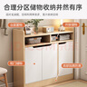 心有良家鞋柜家用門(mén)口現(xiàn)代簡(jiǎn)約柜子入戶一體靠墻鞋柜三開(kāi)門(mén)G046 白色 80cm 曬單實(shí)拍圖
