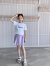 班尼路女童夏季套裝運(yùn)動(dòng)裙褲2025新款女孩涼感速干短袖洋氣短褲裙子夏裝 白BN可愛粉兔X+紫BN抱心兔XS 140 【推薦體重56-68斤】 曬單實(shí)拍圖