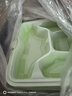 優(yōu)奧一次性四格飯盒1000ml*50套打包盒外賣分格 綠白連體蓋商用團(tuán)餐 曬單實(shí)拍圖