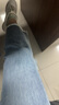 婭麗達（YERAD）冰氧酷喇叭褲時尚毛邊牛仔褲女2024夏季新款顯瘦九分微喇褲 藍色 (B1) 30 曬單實拍圖