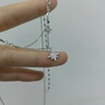 DAWOs925純銀閃鉆六芒星項(xiàng)鏈女時(shí)尚小眾設(shè)計(jì)冷高級(jí)雙層流蘇鎖輕奢飾品 白金色 - 閃鉆星芒項(xiàng)鏈 曬單實(shí)拍圖