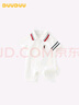 DUUDUU新生兒夏季純棉衣服周歲寶寶短袖連體衣嬰兒外出哈衣 白  90cm  曬單實拍圖