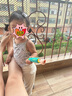 babylove嬰幼兒吊帶背心夏季薄款透氣莫代爾無袖上衣女寶寶洋氣t恤 花開映夏 90 曬單實拍圖