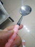 不銹鋼彩色珍珠勺子家用飯勺家用調(diào)羹小湯勺塑料手柄餐勺長柄圓勺 精品勺子 【隨機色 1支裝】 曬單實拍圖