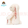Jellycat花布邦尼兔動物毛絨玩偶兔子玩偶兒童禮物送禮娃娃生日婚禮禮物 白芮（乳白色） Medium 曬單實(shí)拍圖