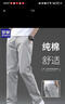 羅蒙休閑褲男春夏季直筒寬松2025新款高端彈力商務男士百搭長褲 淺灰 32 曬單實拍圖
