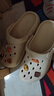 名創(chuàng)優(yōu)品（MINISO）洞洞鞋男女夏季外穿涼鞋防滑厚底踩屎感包頭涼拖鞋 卡其+趣味零食 曬單實拍圖