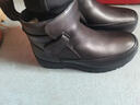 翁 不倒翁冬季防滑保暖鞋 皮毛一體中老年爸爸鞋老人防滑雪地鞋17888-b 黑色 39 曬單實(shí)拍圖