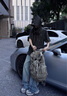 VLONE STAPLE月球大LOGO印花燙鉆水洗寬松短袖T恤男女同款黑灰時尚個性 VLTE25010BK XL 曬單實拍圖
