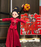 學(xué)子言孕婦新娘結婚禮服胖mm加肥加大紅色孕婦敬酒服中式復古訂婚服旗袍 酒紅色 4XL 曬單實(shí)拍圖
