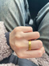 中銀億金錘紋黃金戒指女男足金古法對戒求結婚生日情人節禮物送女友老婆 足金祥云錘紋戒指男款 金重約5.7g 曬單實(shí)拍圖
