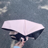 雨傘手動(dòng)彎鉤折疊傘女防曬防紫外線高級(jí)感遮陽(yáng)傘超輕晴雨傘便攜 淺粉【五折傘彎鉤柄】 曬單實(shí)拍圖