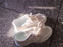 EXUELING老爹鞋女2025新款秋冬款踩屎感厚底耐磨顯腳小軟底減震跑步運動(dòng)鞋 米色 37 曬單實(shí)拍圖