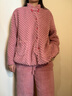 朵朵·可可雙面絨提花冬家居服套裝 防風(fēng)小立領(lǐng) 創(chuàng  )意兔子毛球對扣 暗粉 S (155) 曬單實(shí)拍圖