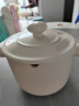 蘇泊爾（SUPOR）豬油罐陶瓷儲(chǔ)油罐大容量耐高溫家用調(diào)味罐帶蓋帶勺辣椒油罐 奶白色 贈(zèng)濾油網(wǎng)+定制勺 1.6L 曬單實(shí)拍圖