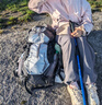 杉木山裝 雙肩包戶外徒步登山爬山背包輕便大容量防水新款背包40升 升級(jí)版銀灰+雨罩 38升 曬單實(shí)拍圖