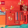 得力（deli）六邊形戰(zhàn)神按動中性筆 0.5mm雙球珠ST頭消音學(xué)生考試中性筆刷題筆 備考考試專用黑色3支/盒 SA300 曬單實拍圖