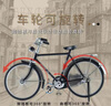 鹿珊伍創(chuàng)意擺件復(fù)古懷舊合金二八大杠自行車模型客廳桌面酒柜裝飾品禮物 合金二八大杠擺件-【黑色】 曬單實(shí)拍圖