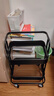 優(yōu)勤書(shū)包置物架書(shū)本移動(dòng)小推車(chē)桌下多層收納書(shū)架帶輪落地桌邊放包神器 黑色2層-可折疊靜音滑輪 曬單實(shí)拍圖