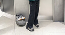 KOLON SPORT/可隆闊腿針織褲 女子混紡直筒松緊腰戶(hù)外露營(yíng)徒步工裝休閑褲 LKLP5MT718-BK 黑色 S 160/70A 曬單實(shí)拍圖