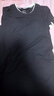 松山棉店二合一小薄荷女士帶杯睡裙夏純棉短袖圓領(lǐng)套頭寬松家居服黑色XL 曬單實拍圖