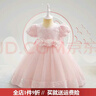 鸞雀翔一周歲寶寶衣服兒童公主裙周歲禮服2歲女孩蛋糕裙韓版花童連衣裙3 蝦粉公主蓬蓬裙 80碼建議身高73-84體15-22斤 曬單實拍圖