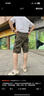 卡賓（CABBEEN）【迷彩洗水】工裝大口袋牛仔短褲男25夏寬松透氣五分褲戶外風(fēng) 軍綠姜黃深灰Z9 L /175/50 曬單實(shí)拍圖