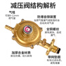 一靚家用國標(biāo)0.6防爆液化氣減壓閥煤氣瓶自鎖低壓閥燃氣熱水器定壓閥 0.6漏氣自鎖低壓閥一個 曬單實拍圖