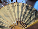 六品堂古風(fēng)絹布折扇空白宣紙書(shū)法國風(fēng)扇面10寸折疊夏天夏季扇子男生漢服 10寸中玉折扇【清明上河圖】 曬單實(shí)拍圖