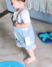 迷你巴拉男童背帶短褲夏莫代爾嬰兒寬松透氣寶寶百搭褲子 曬單實拍圖