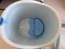 世紀寶貝（babyhood）Baby熊浴桶 兒童泡澡桶 嬰兒游泳桶 加大加厚寶寶浴盆 310藍 曬單實(shí)拍圖