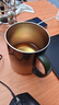 膳魔師（THERMOS）馬克杯不銹鋼茶杯大容量把手杯保溫咖啡杯七夕節(jié)教師節(jié)禮物TEMC 【鍍鈦茶漏】日暮金 400ml 曬單實(shí)拍圖