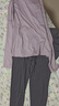 駱駝（CAMEL）長(cháng)袖兩件套健身服女瑜伽運動(dòng)裝 YK2226L5494 柔光紫 XL 曬單實(shí)拍圖