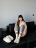 名橙棉感打底褲女春秋外穿彈力高腰無(wú)痕小腳褲純色百搭螺紋顯瘦緊身褲 淺灰色—中暖款【適合0-10°C】 M 【適合90-110斤】 曬單實(shí)拍圖