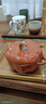 琺寶（staub）陶瓷創(chuàng  )意雙耳帶蓋補品湯盅燉罐湯煲蒸蛋盅甜品湯碗小烤盤(pán)烘焙模具 南瓜盅0.47L-肉桂黃 曬單實(shí)拍圖