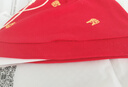 babylove嬰兒胎帽春季紅色新年初生兒滿月寶寶純棉帽子新生兒護(hù)囟門帽 曬單實拍圖