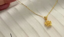 中國黃金（CHINA GOLD）繞線星星黃金項鏈女款五角星足金吊墜掛墜情人節(jié)生日禮物送女友 星星吊墜-圓扣+S925鏈約0.9g 曬單實拍圖