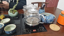 瀾春江陶泥中式青花汝窯功夫茶具套裝萬花四方泡茶壺陶瓷蓋碗茶杯禮盒裝 陶泥百花17頭-漢方壺 【高檔禮盒裝】 曬單實拍圖