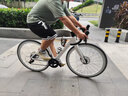 騅特龍卷風(fēng)pro三代碳纖維公路車(chē)機械變順泰禧瑪諾105油剎24速破風(fēng)氣動(dòng) 瓷光白 43.5（身高150-160） 105前撥順泰RS24速全油剎-鋁輪 曬單實(shí)拍圖