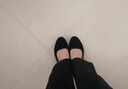 仟鴻福老北京布鞋女厚底媽媽黑色單鞋女工裝鞋平底休閑舞蹈鞋酒店工作鞋 H一代 37 曬單實拍圖