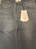 Calvin KleinJeans四季款男士休閑通勤簡(jiǎn)約字母ck彈力楔形錐形牛仔褲J323113 1AA-牛仔藍(lán) 32 -31 曬單實(shí)拍圖