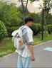 川崎背包雙肩包羽毛球包電腦男女士通勤出差旅行包書(shū)戶(hù)外防潑水大容量 【雪境白】雙肩包丨送鞋袋+防水包 曬單實(shí)拍圖